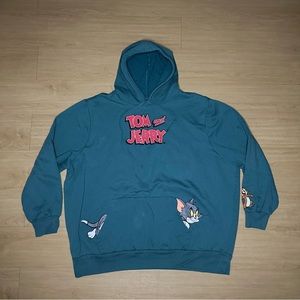 Tom & Jerry Hoodie Pullover Sweatshirt XL